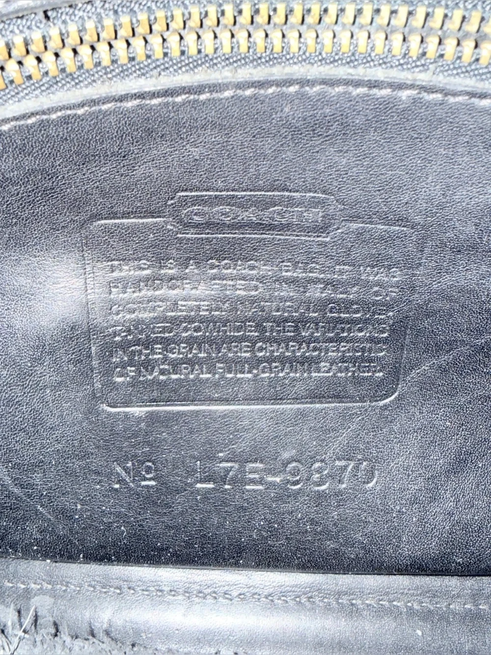 Vintage Coach Court Bag 9870 Black